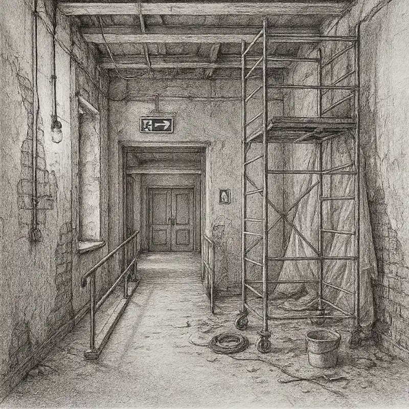 Chantier de rénovation intérieure près de Cambrai